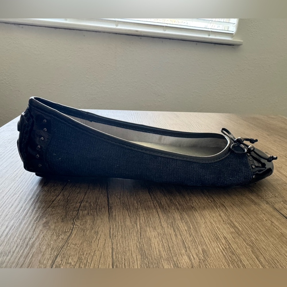 Anne Klein Sport Women's Blue Jean Ballet Flats - Picture 2 of 3
